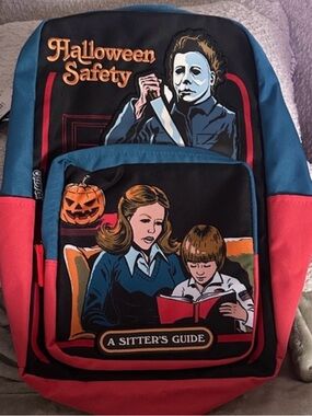 Spencer's Halloween Safety 'A Sitter's Guide' Backpack - Blue & Red